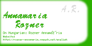 annamaria rozner business card